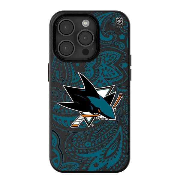San Jose Sharks Paisley MagSafe Compatible Phone Case for Apple iPhone Sale