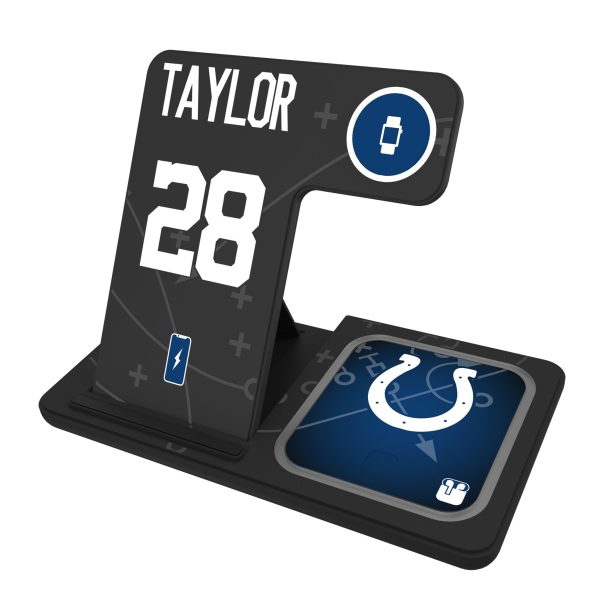 Jonathan Taylor Indianapolis Colts 28 Ready 3 in 1 Charging Station For Sale