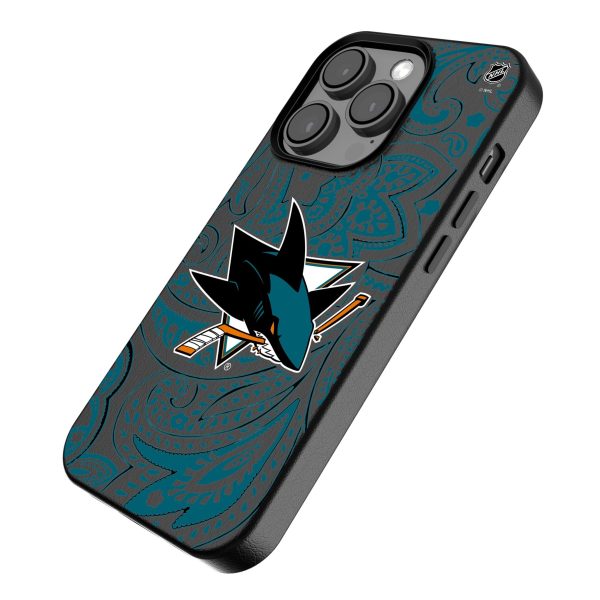 San Jose Sharks Paisley MagSafe Compatible Phone Case for Apple iPhone Sale - Image 2
