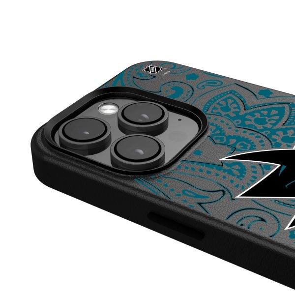 San Jose Sharks Paisley MagSafe Compatible Phone Case for Apple iPhone Sale - Image 4