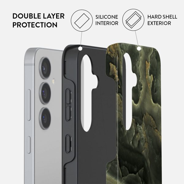 Misty Forest - Green Marble Samsung Galaxy S24 FE Case For Discount - Image 2